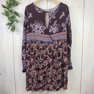 Knox Rose purple long sleeve dress NWOT - 14